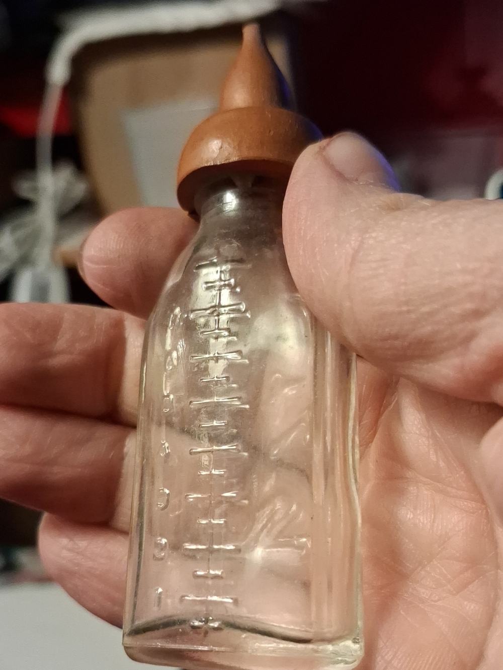 Vintage Miniature Glass Toy Baby Doll Bottle - Picture 2 of 4